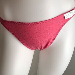 QT Intimates watermelon color nylon thong panty